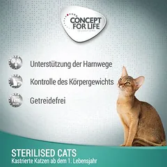 Concept for Life Sterilised Cats su lašiša, begrūdis, drebučiuose, drėgnas maistas katėms — 2 nuotrauka