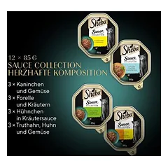 Multipack Sheba įvairių skonių lėkštelės 12 x 85 g, drėgnas maistas katėms — 5 nuotrauka