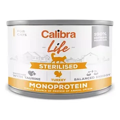 CALIBRA Cat Life Sterilised Turkey 200 g su kalakutiena sterilizuotoms katėms