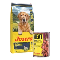 JOSERA Adult Optiness 12,5kg vidutinio ir didelio dydžio šunims su stambiais granulėmis + 800 g skardinė NEMOKAMAI