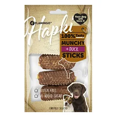 Flamingo Hapki Munchy Duck Sticks - šunų skanėstai, traškūs lazdelių formos skanėstai su antiena