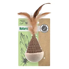 Magic Cat Natural Fun kūgis su plunksnomis 6 cm