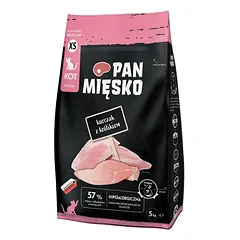 PAN MIĘSKO Vištiena su triušiu kačiukams XS 5 kg