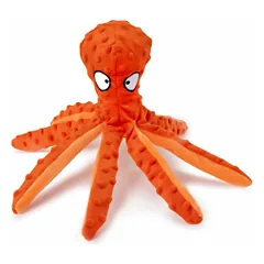 Happet oranžinis pliušinis aštuonkojis žaislas šunims, 31 cm