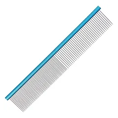 Groom Professional Spectrum Aluminium Comb 50/50 Blue 19 cm.