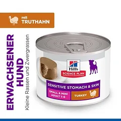 Hill's Science Plan Sensitive Stomach & Skin Small & Mini putėsiai, drėgnas maistas šunims — 3 nuotrauka