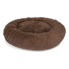 Camon Cuccia apvali miegamoji vieta šunims ir katėms, poliesteris, riešuto spalvos, 60 cm