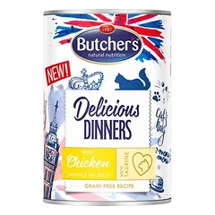 Butcher's Delicious Dinners drėgnas maistas katėms, ekonominė pakuotė 24 x 400 g — 4 nuotrauka