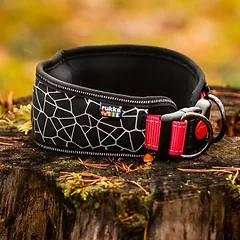 Rukka® antkaklis Cube Soft, raudonas / juodas, Dydis L: 45–70 cm kaklo apimtis, 30 mm pločio — 3 nuotrauka