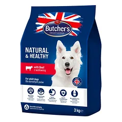 BUTCHER'S Natural&Healthy sausas maistas šunims su jautiena 3 kg