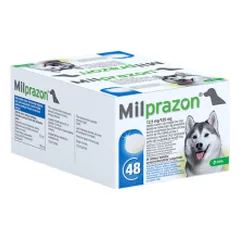 Milprazon tabletės nuo kirminų šunims nuo 5 kg, 1 tabl.