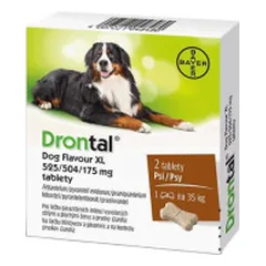 Drontal Dog Flavour XL tabletės nuo kirminų dideliems šunims - Pet24
