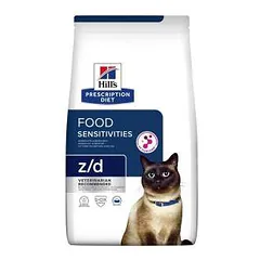 Hill's Prescription Diet z/d Food Sensitivities sausas maistas katėms, 3 - 4,9 kg parduotuvėje petreon.lt