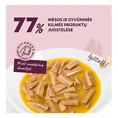 Delickcious juostelės su antiena ir moliūgais kreminėje sriuboje katėms, 85 g — 2 nuotrauka