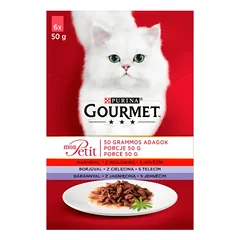 GOURMET mon Petit pašaras katėms - mėsos MIX 6x50g