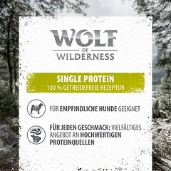 Wolf of Wilderness Adult Single Protein drėgnas maistas šunims, ekonominė pakuotė 24 x 800 g, > 500 g — 4 nuotrauka