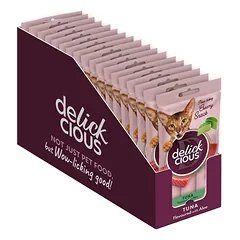 Delickcious™ kreminiai skanėstai katėms – tunas su alaviju (4 × 15 g, 60 g)