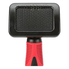 Trixie Soft Brush minkštas šepetėlis gyvūnams su plastikiniais ir metaliniais šereliais, 7 × 16 cm — 2 nuotrauka