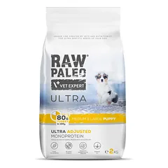 Raw Paleo Ultra Puppy Medium&Large Turkey, sausas pašaras šuniukamas su kalakutiena, 2kg