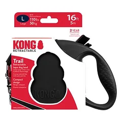 KONG Trail ištraukiamas pavadėlis, juodas, Vidutiniams 11–25 kg — 5 nuotrauka