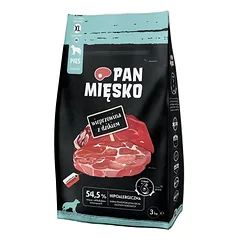PAN MIĘSKO Kiauliena su šerniena šunims, traškūs XL 3 kg
