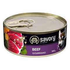 Savory Nassfutter für Hunde mit Rind