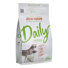Almo Nature Daily Dog All Breeds jautiena ir ryžiai, sausas maistas šunims 1,2 kg
