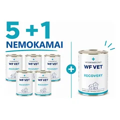 WF VET Recovery šunims ir katėms 5x400g + 400g NEMOKAMAI