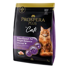 Prospera Plus Sterilized 7+ Chicken Weight Balance sausas maistas sterilizuotiems katėms virš 7 metų svorio kontrolei su vištiena, 7 kg