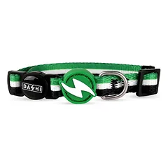 Dashi Stripes Green & Black Katės Antkaklis - žalias ir juodas dryžuotas antkaklis katėms