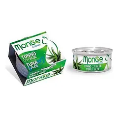 Monge Fruits Tuna & Aloe Kitten papildomas maistas kačiukams su tunu ir alaviju, 80 g — 2 nuotrauka