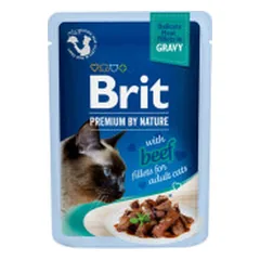 Brit Premium Delicate Beef konservai katėms padaže, 85g parduotuvėje zoobaze.lt