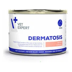 VetExpert VD Dog Dermatosis su lašiša ir bulvėmis, veterinarinis maistas šunims 200 g