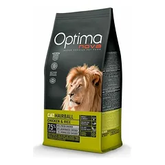 OPTIMANOVA Cat Hairball Chicken & Rice 8kg