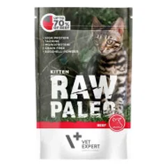 VetExpert Raw Paleo Kitten guliašas su jautiena kačiukams
