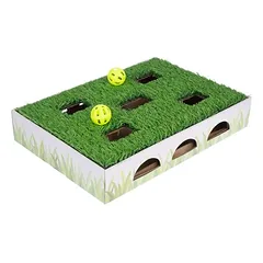 TIAKI Katzenspielzeug Jagdbox mit Graspatch