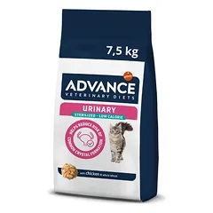 Advance Sterilized Urinary Low Cal Sausas maistas mažo kaloringumo sterilizuotoms katėms 7.5 kg