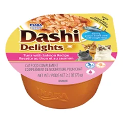 Ciao Dashi Delights tunas su lašiša sultinyje katėms, 70 g