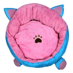 Pettimania Katzenbett mit Ohren rosa/blau