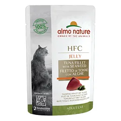 Almo Nature HFC Jelly Tunų filė ir jūros dumbliai žele, suaugusioms katėms, 55 g