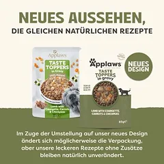 Applaws Taste Toppers padaže, drėgnas maistas šunims, ekonominė pakuotė 24 x 85 g, Huhn, Erbsen, Kürbis & weiße Bohnen — 4 nuotrauka