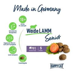 Happy Cat Senior su ėriena, sausas maistas katėms, < 1,4 kg — 2 nuotrauka