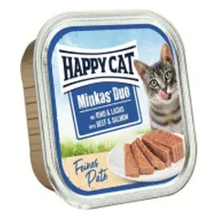 Happy Cat Duo konservai katėms su jautiena ir lašiša, 100 g nuotrauka