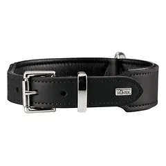 HUNTER Hundehalsband Basic, HUNTER Hundehalsband Basic Größe: M-L, Farbe: schwarz, Halsumfang: 46 - 53 cm, Breite: 3,9 cm parduotuvėje mumbo.lt