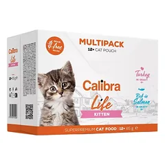 CALIBRA Cat Life Pouch Kitten Multipack in gravy 12x85 g paketėliai padaže kačiukams