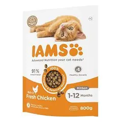 IAMS Cat Kitten Chicken 800 g parduotuvėje petreon.lt