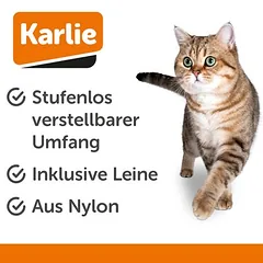 Karlie petnešos kačiukams, juoda — 3 nuotrauka