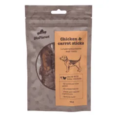 BioPlanet Chicken & Carrot Sticks skanėstai šunims nuotrauka
