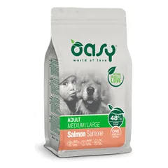 Oasy Adult Medium & Large Salmon sausas pašaras su lašiša šunims