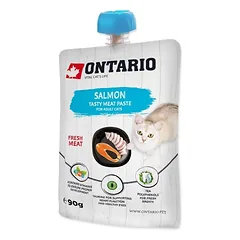 Ontario drėgnas maistas katėms su lašiša, 90 g (užsukamas) — 3 nuotrauka